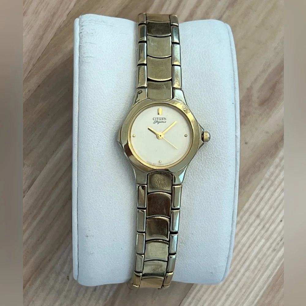 Citizen Elegance Ladies Watch Gold Tone Bracelet, Dial, Hands Hidden Clasp